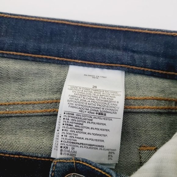 Banana Republic Jeans Premium Denim Skinny Mid Rise  Dark Wash 26 - Picture 9 of 13